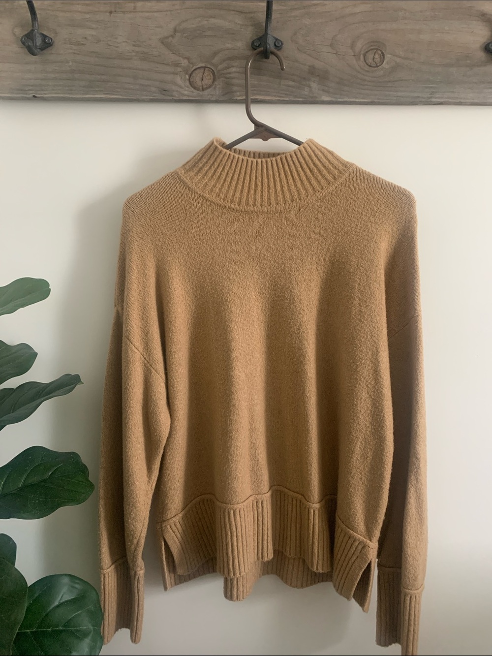 Nine West Camel Mock Neck Sweater